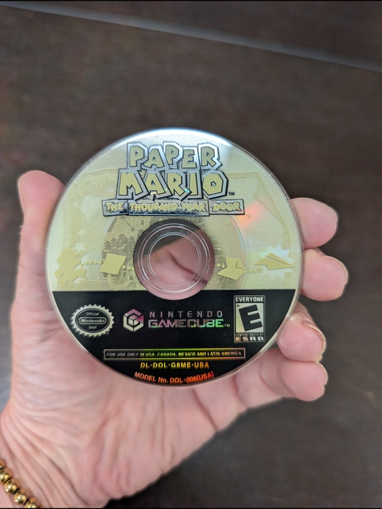 Nintendo Other - Nintendo Paper Mario The Thousand-Year Door - Gold and Black GameCube Disc Only